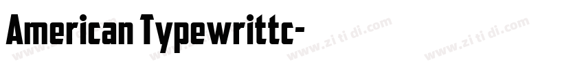 American Typewrittc字体转换